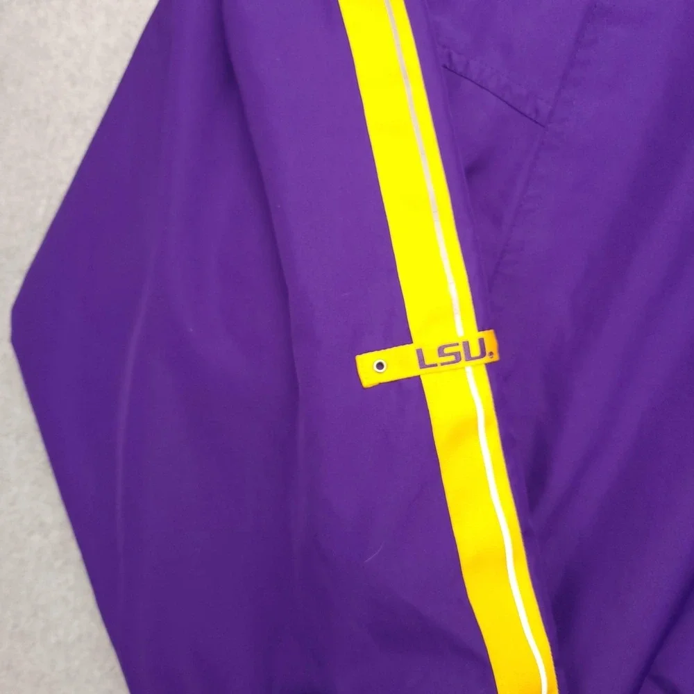 LSU Tigers Jacket Mens 2XL‎ Purple NCAA Football Nike Quarter Zip Pullover